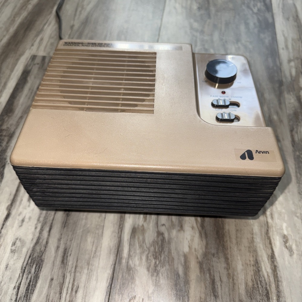 Vintage Arvin Model 29H4004 Electric Heater Floor Desk Tilting 1500 Watt Works